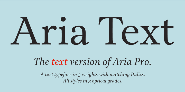 Aria Text G1 Font Free Download